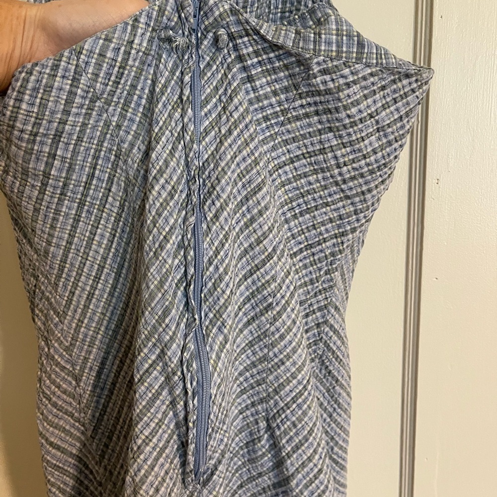 Vintage Blue & Green Striped Spaghetti Strap Dress - Picture 5 of 6